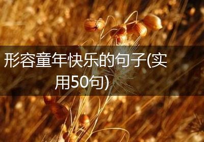形容童年快乐的句子(实用50句)