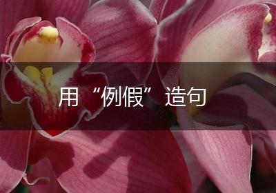 用“例假”造句