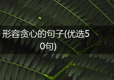 形容贪心的句子(优选50句)