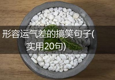 形容运气差的搞笑句子(实用20句)
