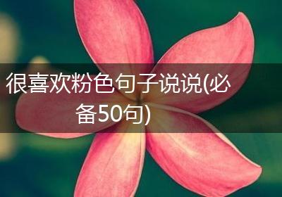 很喜欢粉色句子说说(必备50句)