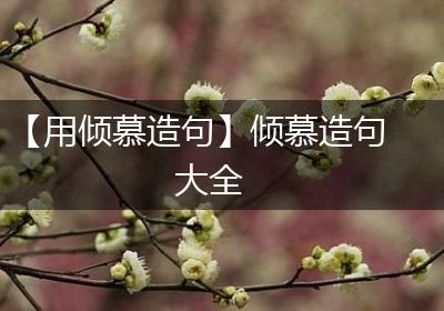 【用倾慕造句】倾慕造句大全