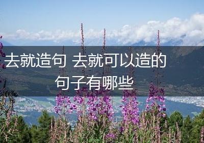 去就造句 去就可以造的句子有哪些