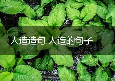 人造造句 人造的句子