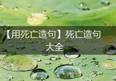 【用死亡造句】死亡造句大全