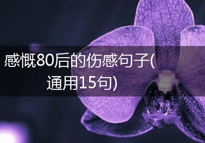 感慨80后的伤感句子(通用15句)