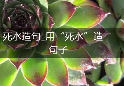 死水造句_用“死水”造句子