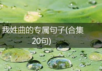 我姓曲的专属句子(合集20句)