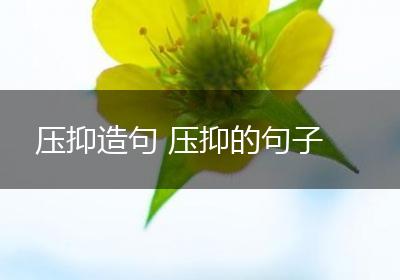 压抑造句 压抑的句子