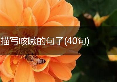 描写咳嗽的句子(40句)