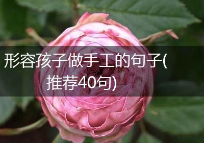 形容孩子做手工的句子(推荐40句)
