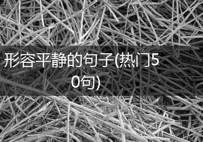 形容平静的句子(热门50句)