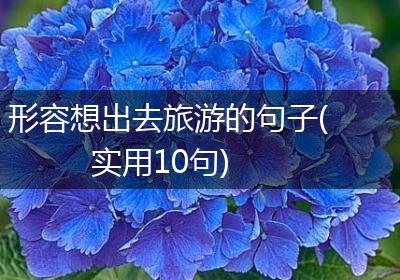 形容想出去旅游的句子(实用10句)
