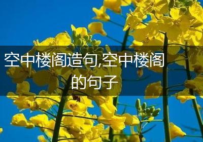 空中楼阁造句,空中楼阁的句子