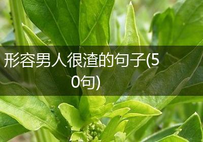 形容男人很渣的句子(50句)