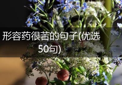 形容药很苦的句子(优选50句)
