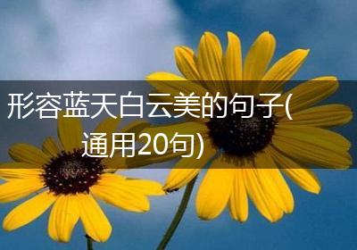 形容蓝天白云美的句子(通用20句)