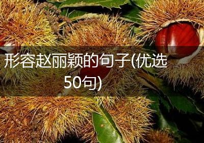 形容赵丽颖的句子(优选50句)
