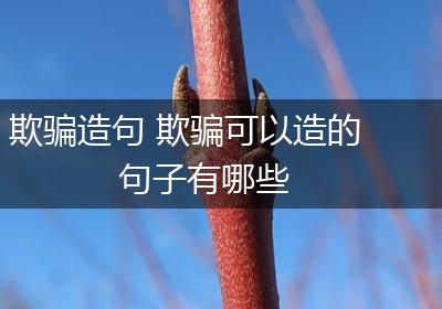 欺骗造句 欺骗可以造的句子有哪些