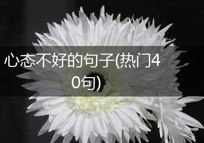 心态不好的句子(热门40句)
