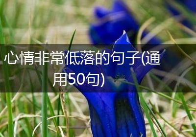 心情非常低落的句子(通用50句)