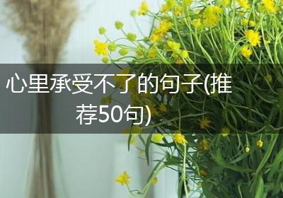心里承受不了的句子(推荐50句)