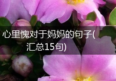 心里愧对于妈妈的句子(汇总15句)