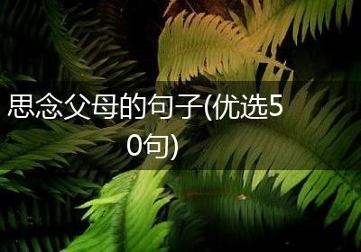 思念父母的句子(优选50句)