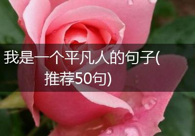 我是一个平凡人的句子(推荐50句)