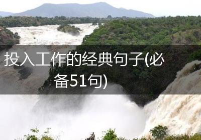 投入工作的经典句子(必备51句)