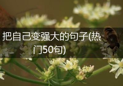 把自己变强大的句子(热门50句)