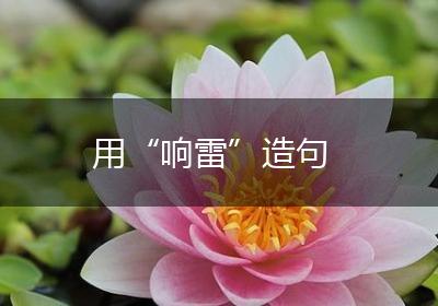 用“响雷”造句