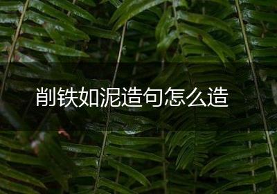 削铁如泥造句怎么造