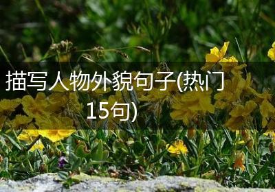 描写人物外貌句子(热门15句)
