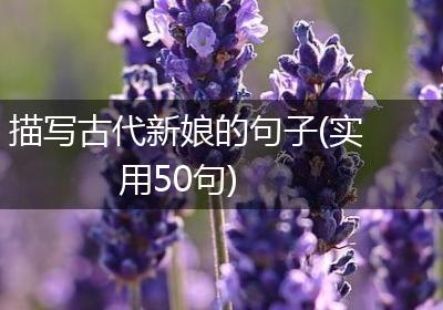 描写古代新娘的句子(实用50句)