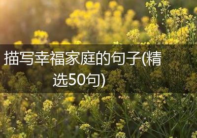 描写幸福家庭的句子(精选50句)