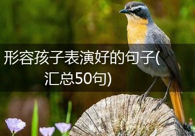 形容孩子表演好的句子(汇总50句)
