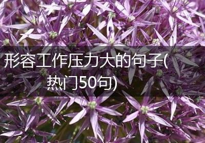 形容工作压力大的句子(热门50句)