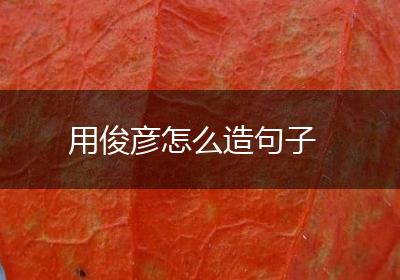 用俊彦怎么造句子