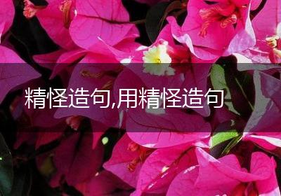 精怪造句,用精怪造句