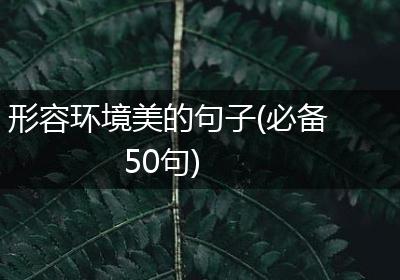 形容环境美的句子(必备50句)