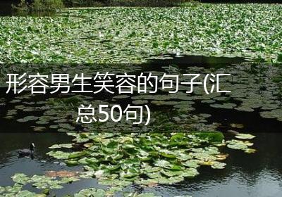 形容男生笑容的句子(汇总50句)