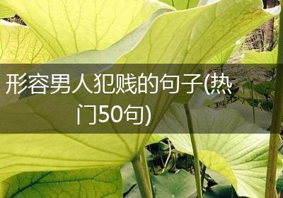 形容男人犯贱的句子(热门50句)