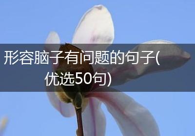 形容脑子有问题的句子(优选50句)