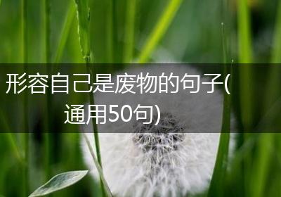 形容自己是废物的句子(通用50句)