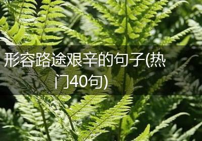 形容路途艰辛的句子(热门40句)