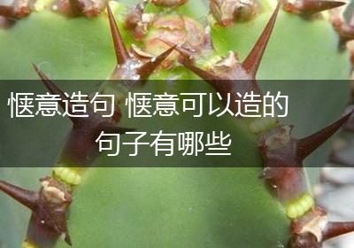 惬意造句 惬意可以造的句子有哪些