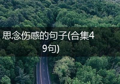 思念伤感的句子(合集49句)