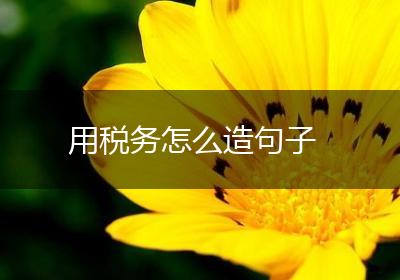 用税务怎么造句子