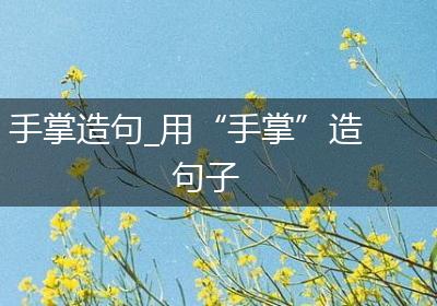 手掌造句_用“手掌”造句子